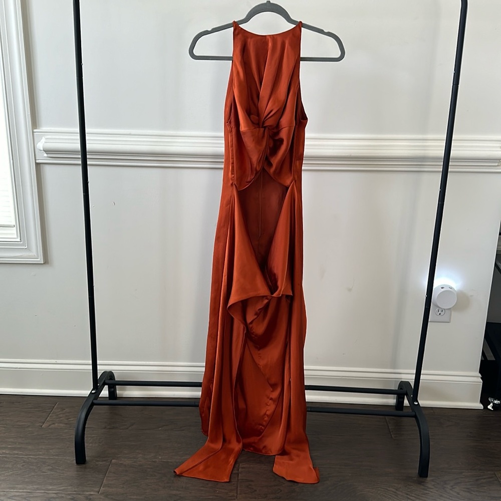 Andreah Iyamah Reni Dress in burnt orange in a size medium